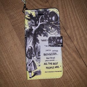 Alice in wonderland wallet phone case